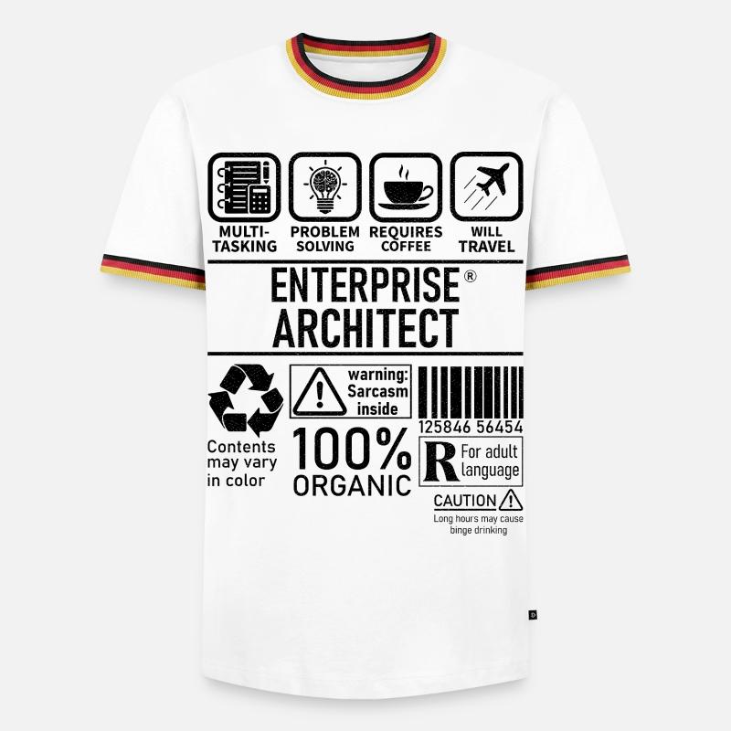 Enterprise Architect multi tasking problem solving - Men's Ringer Shirt - white/tricolour