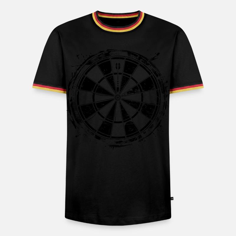 Dartboard - Men's Ringer Shirt - black/tricolour