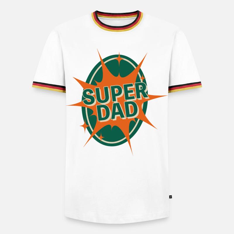 Super Dad Comic Style Design - Men's Ringer Shirt - white/tricolour