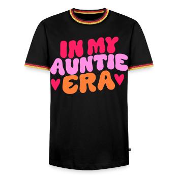 Déclaration de l’époque de ma tante - T-shirt contrasté Homme - noir/tricolore - Devant - AI Model Male 178 light (178cm) & AI Model Male 185 light (185cm)