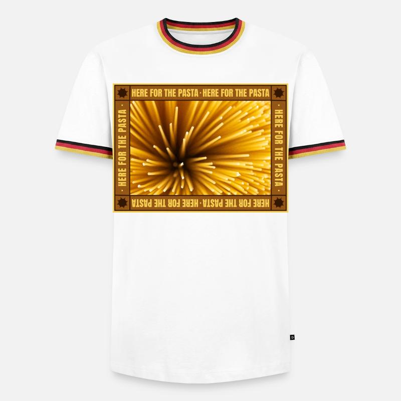 Spaghetti Focus Retro Frame - Men's Ringer Shirt - white/tricolour