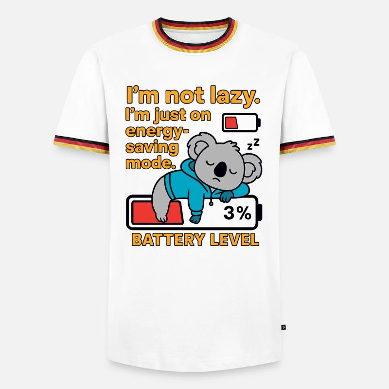 Koala in energy-saving mode - Men's Ringer Shirt - white/tricolour