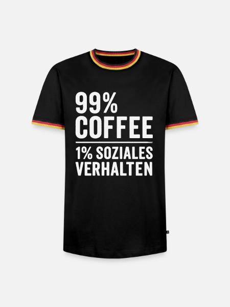99% Coffee - Men's Ringer Shirt - black/tricolour