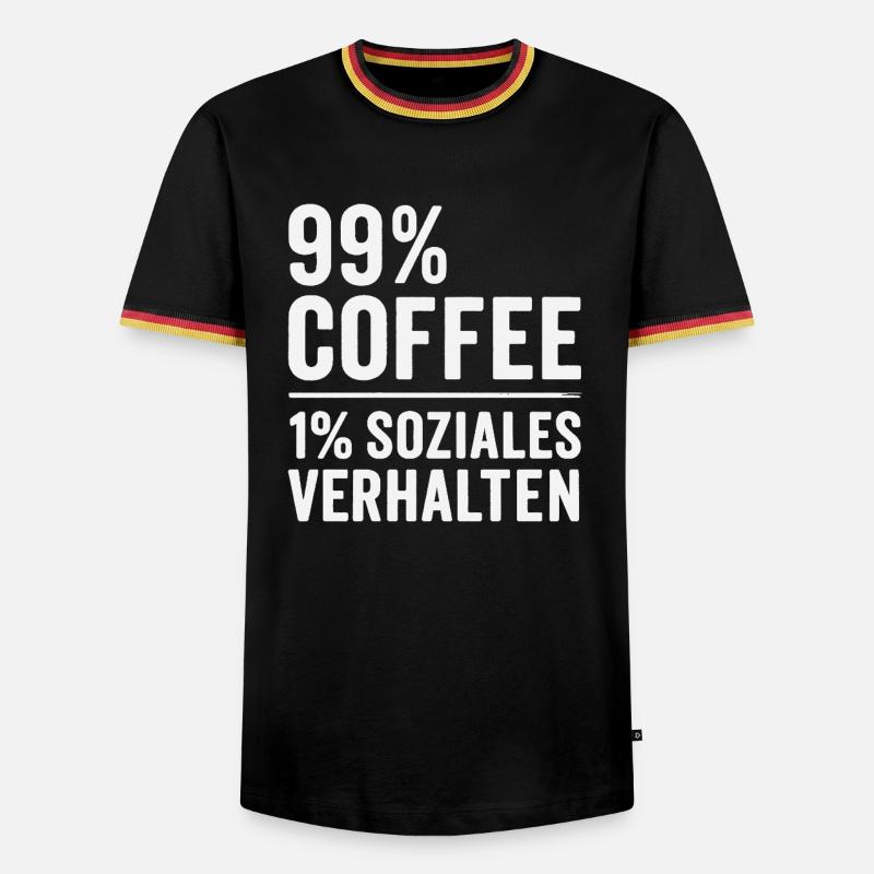 99% Coffee - Men's Ringer Shirt - black/tricolour