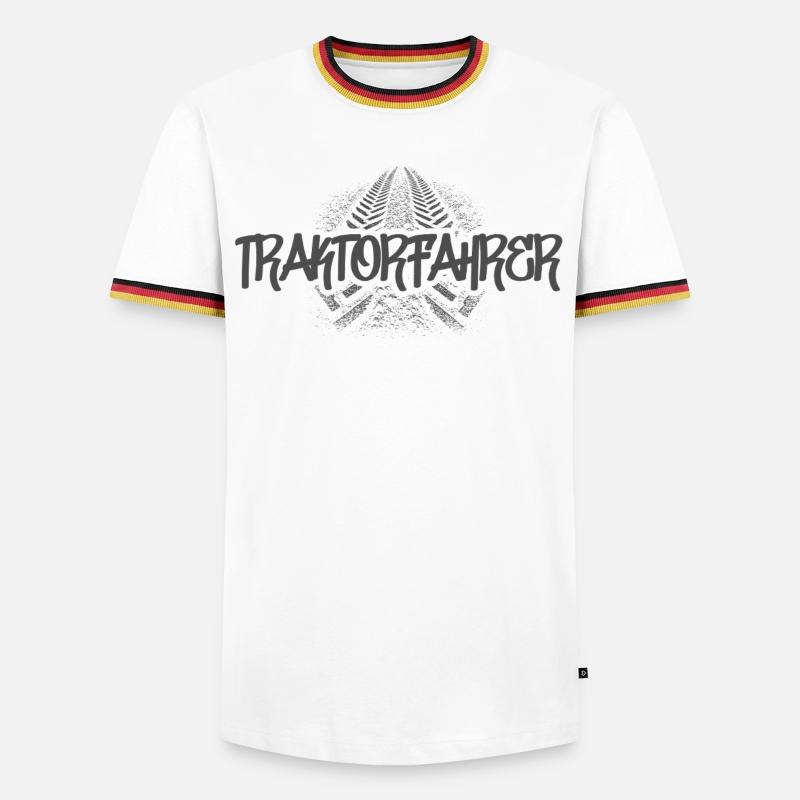Tractor driver - Men's Ringer Shirt - white/tricolour