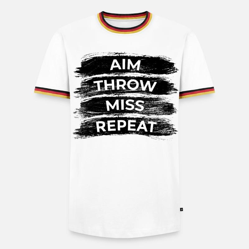 Darts Routine - Männer Kontrast-T-Shirt - Weiß/Dreifarbig
