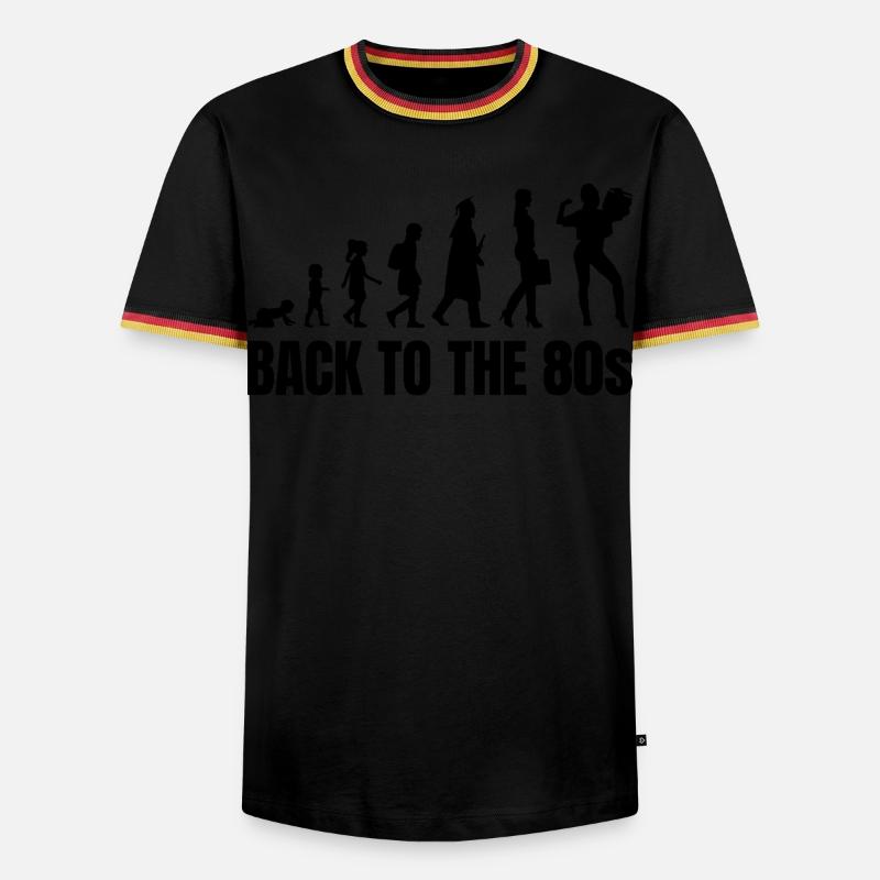 80s Evolution - Men's Ringer Shirt - white/tricolour