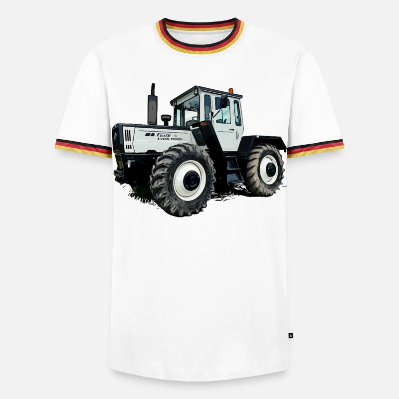 Ackerlegende in Grau - Männer Kontrast-T-Shirt - Weiß/Dreifarbig