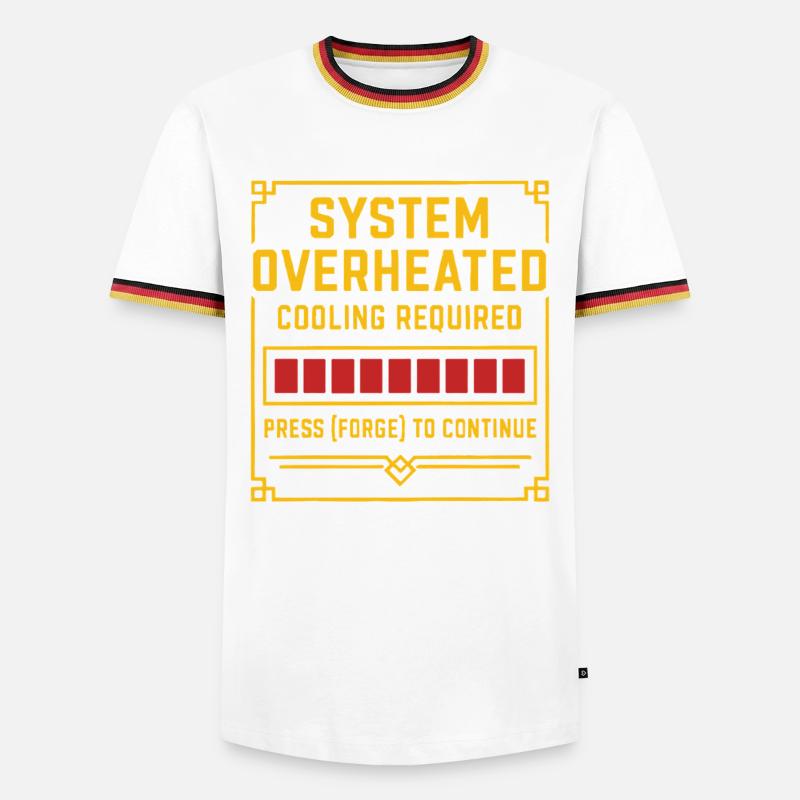 System Overheat – Forge Tee - Men's Ringer Shirt - white/tricolour