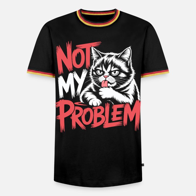 Not My Problem Cat - Men's Ringer Shirt - black/tricolour