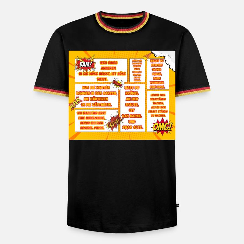 Comic-Style Sprüche für Mutmacher - Männer Kontrast-T-Shirt - Schwarz/Dreifarbig