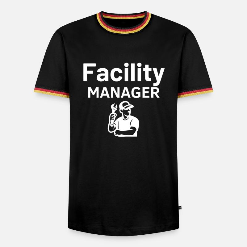 Facility Manager - Männer Kontrast-T-Shirt - Schwarz/Dreifarbig