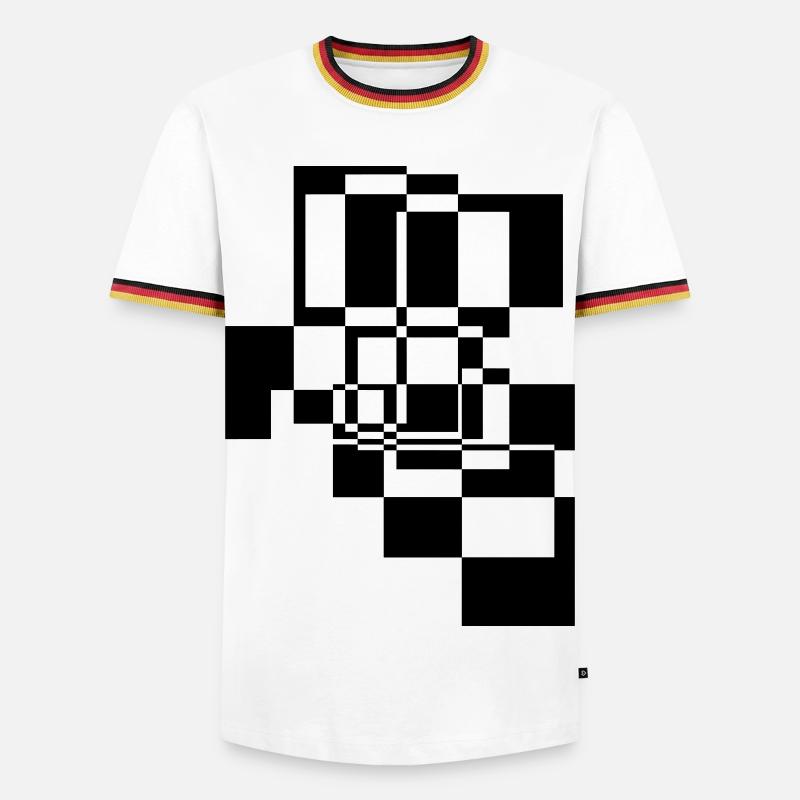 Abstract Shapes and Patterns Gift - Men's Ringer Shirt - white/tricolour