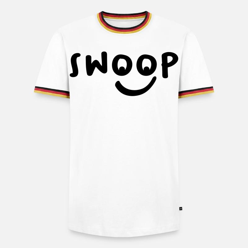 Swoop Face Laugh Gift - Men's Ringer Shirt - white/tricolour