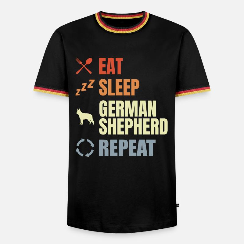 German Shepherd Routine - Men's Ringer Shirt - black/tricolour