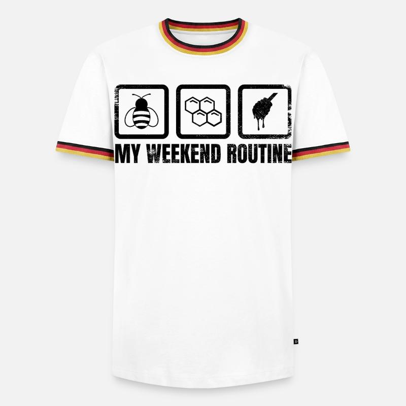 Beekeeper routine - Men's Ringer Shirt - white/tricolour