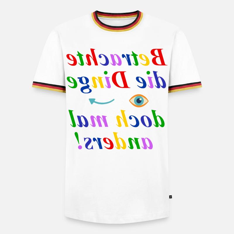 Think Different Design - Men's Ringer Shirt - white/tricolour