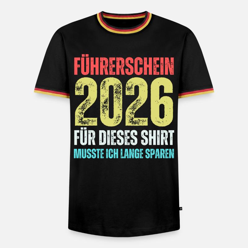 Führerschein 2026 - Männer Kontrast-T-Shirt - Schwarz/Dreifarbig