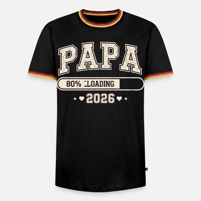 Dad 2026 Loading Dad-to-be - Men's Ringer Shirt - black/tricolour