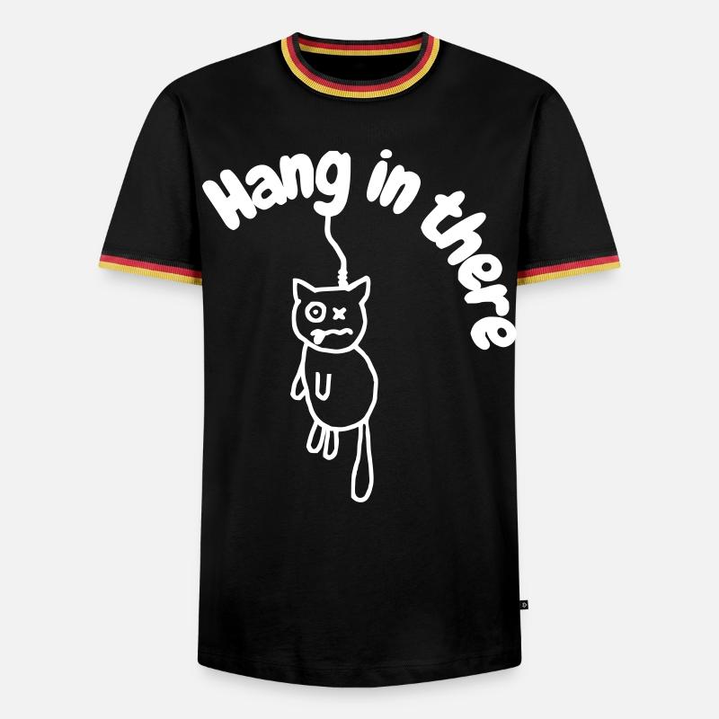 Hanginthere4 - Männer Kontrast-T-Shirt - Schwarz/Dreifarbig