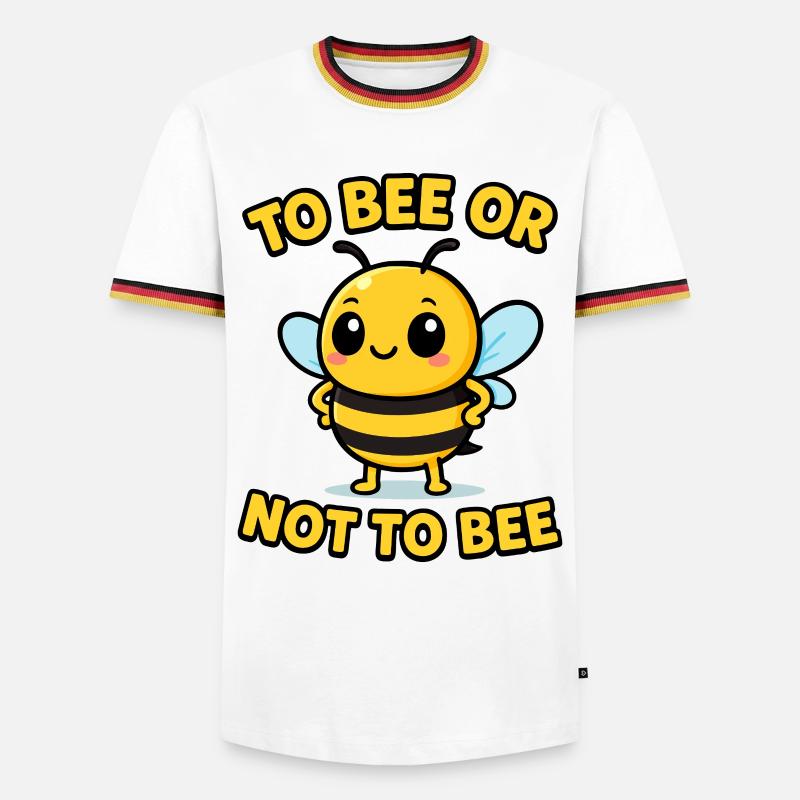 Biene oder nicht Biene - Männer Kontrast-T-Shirt - Weiß/Dreifarbig