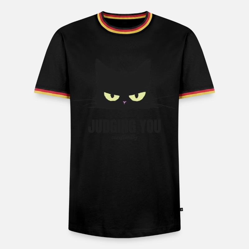 The Judgment Cat - Men's Ringer Shirt - black/tricolour