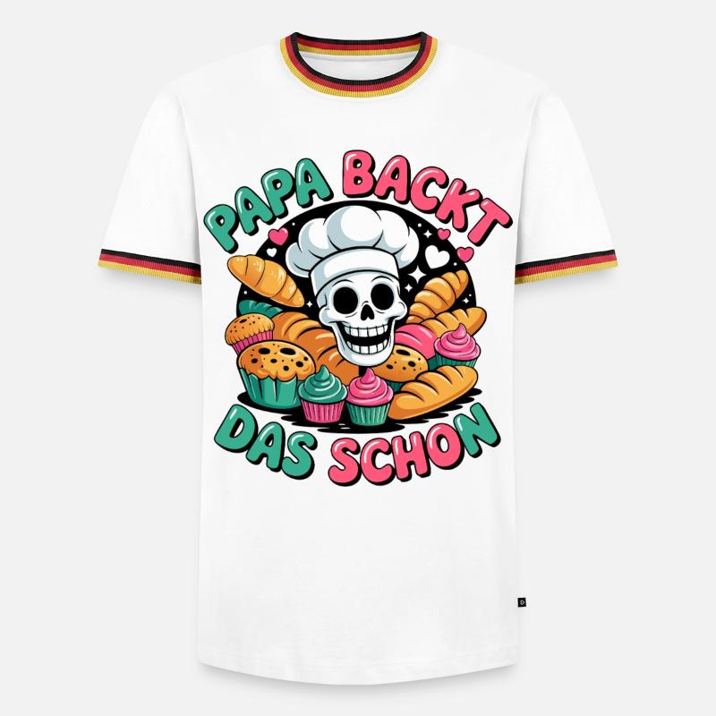 Dad bakes it nicely - Men's Ringer Shirt - white/tricolour
