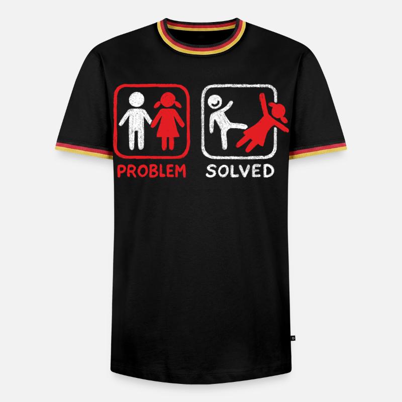 Problem Solved - Men's Ringer Shirt - black/tricolour