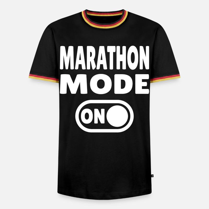 Marathon Mode On – Running with passion - Men's Ringer Shirt - black/tricolour