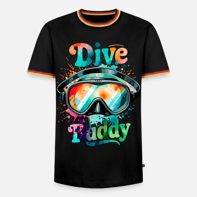 Dive Buddy Diving Goggles - Men's Ringer Shirt - white/tricolour