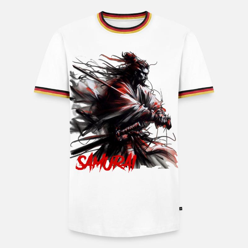 Samurai - Men's Ringer Shirt - white/tricolour