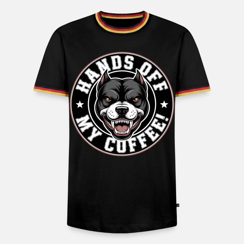 Hands off my coffee - Men's Ringer Shirt - white/tricolour