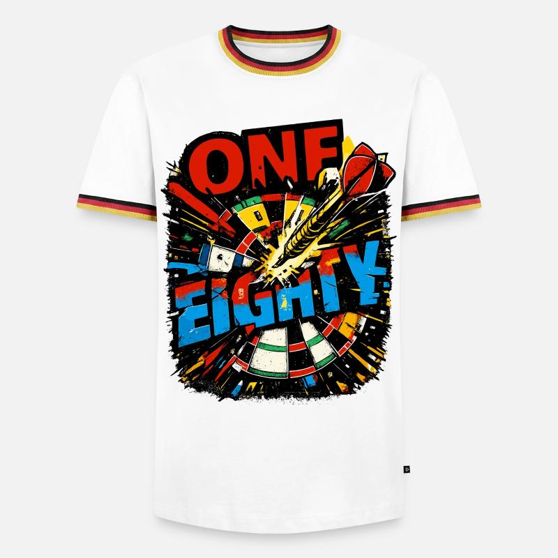Dart One Eighty - Men's Ringer Shirt - white/tricolour