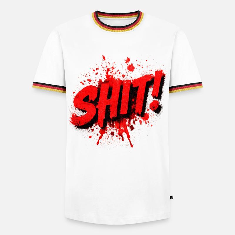 Shit Graffiti Splash - Männer Kontrast-T-Shirt - Weiß/Dreifarbig