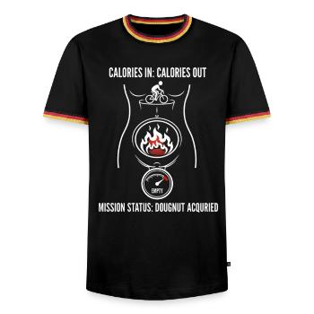 Vélo de route Vélo Vélo Sport Vélo VTT - T-shirt contrasté Homme - noir/tricolore - Devant - AI Model Male 178 light (178cm) & AI Model Male 185 light (185cm)