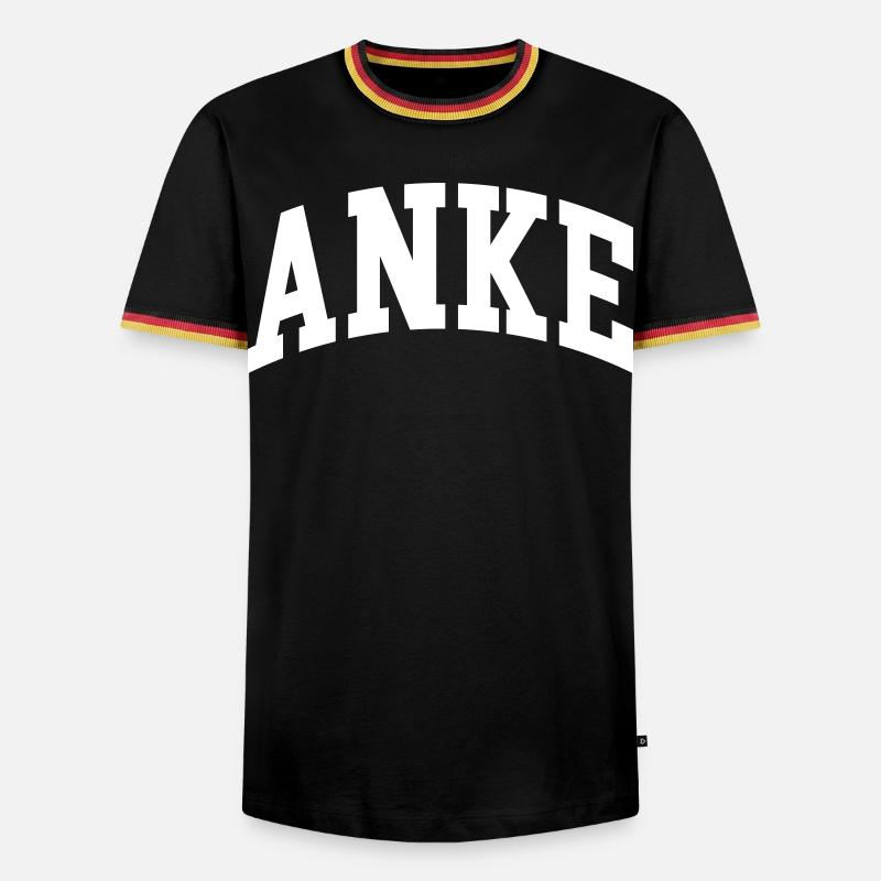 Anke - Männer Kontrast-T-Shirt - Schwarz/Dreifarbig