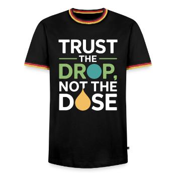 Certified Clinical Dilution Specialist Apparel  - Men's Ringer Shirt - black/tricolour - Front - AI Model Male 178 light (178cm) & AI Model Male 185 light (185cm)