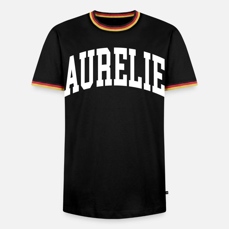 Aurelie - Männer Kontrast-T-Shirt - Schwarz/Dreifarbig