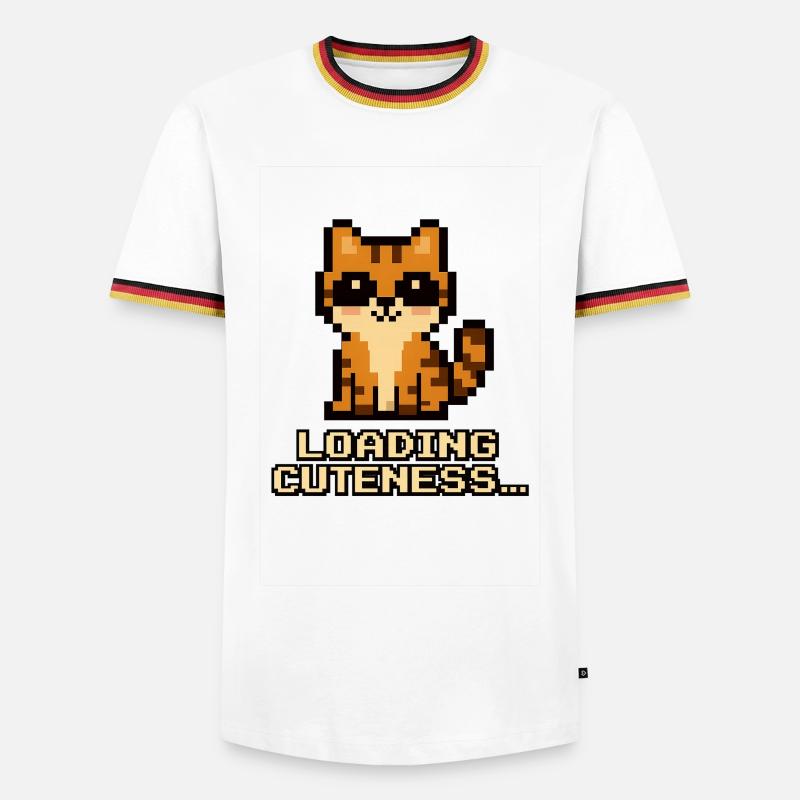 Loading Cuteness Pixel Cat - Men's Ringer Shirt - white/tricolour