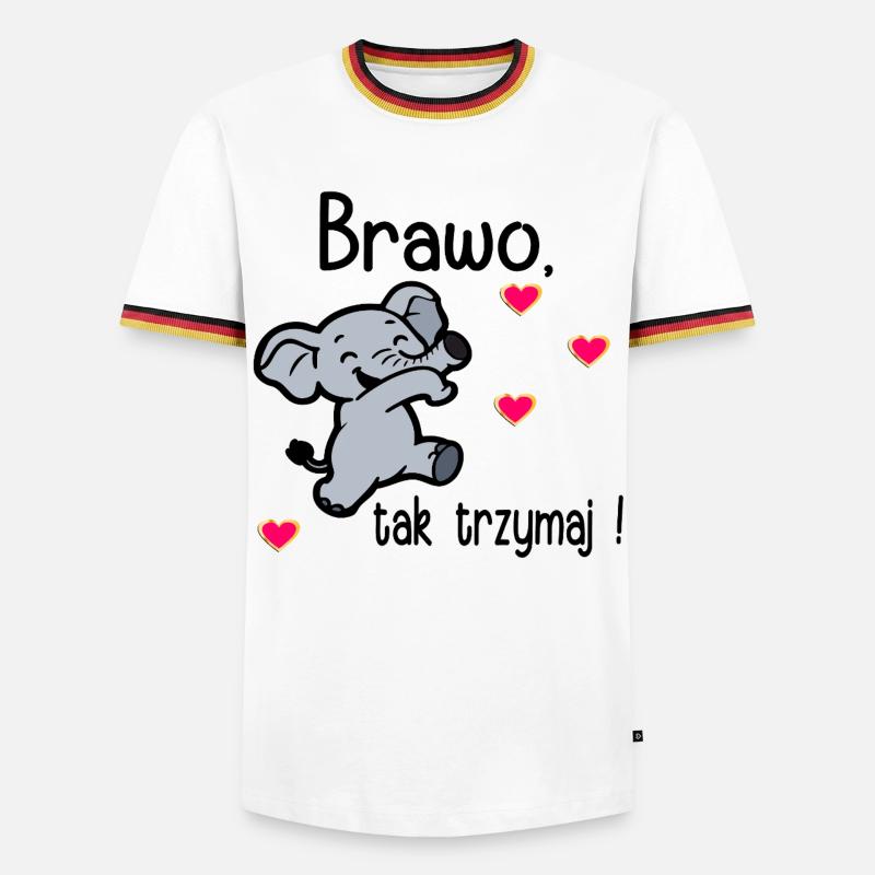 Bravo, keep it up - Men's Ringer Shirt - white/tricolour