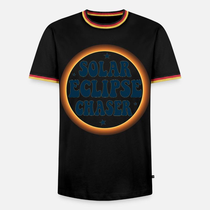 Solar eclipse chaser - Men's Ringer Shirt - black/tricolour