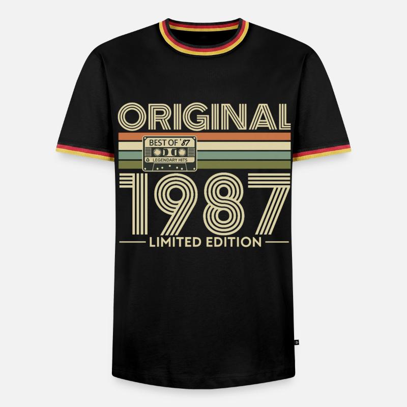 Original 1987 Edition Retro - Men's Ringer Shirt - black/tricolour