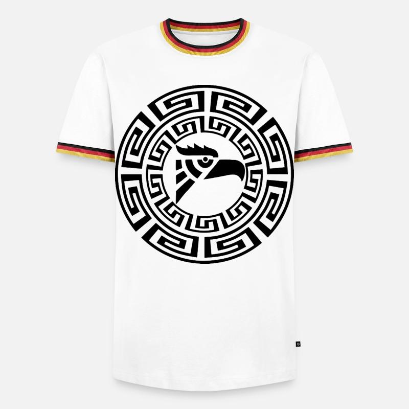 Black Eagle Emblem - Men's Ringer Shirt - white/tricolour