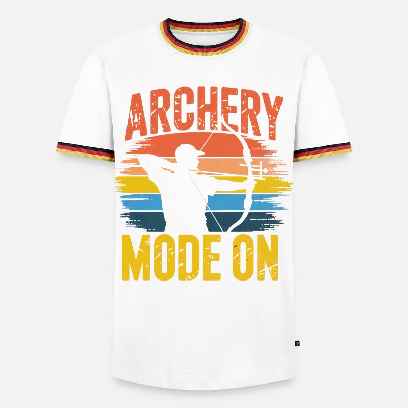 Archery Mode On Retro Sunset - Men's Ringer Shirt - white/tricolour