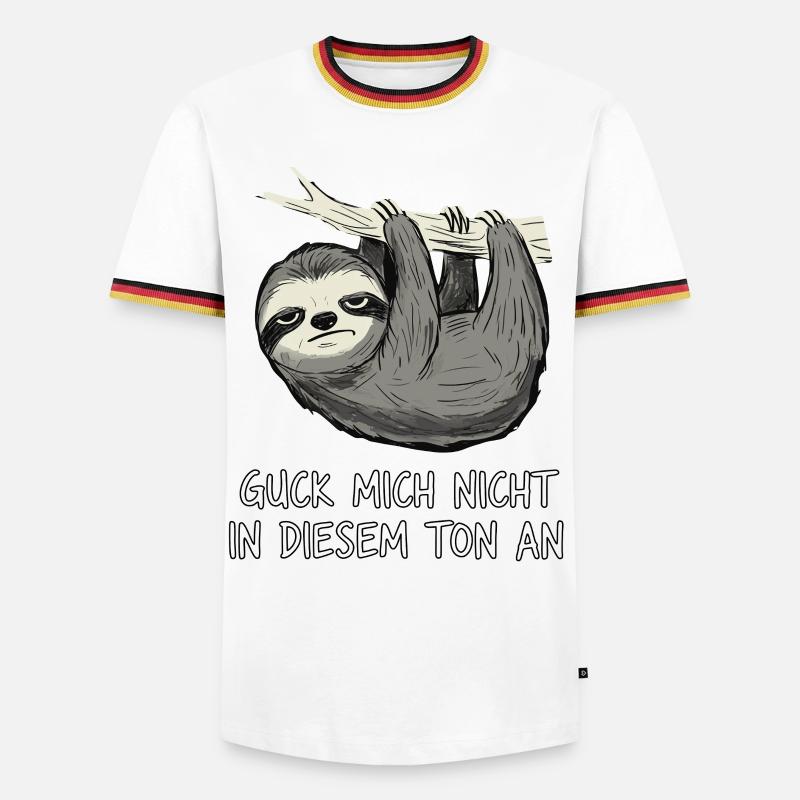 Sloth Saying Funny Sarcasm - Men's Ringer Shirt - white/tricolour