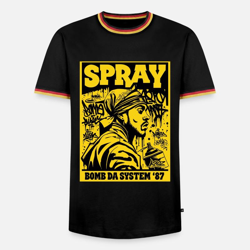 Spray Bomb Da System 87 - Men's Ringer Shirt - black/tricolour