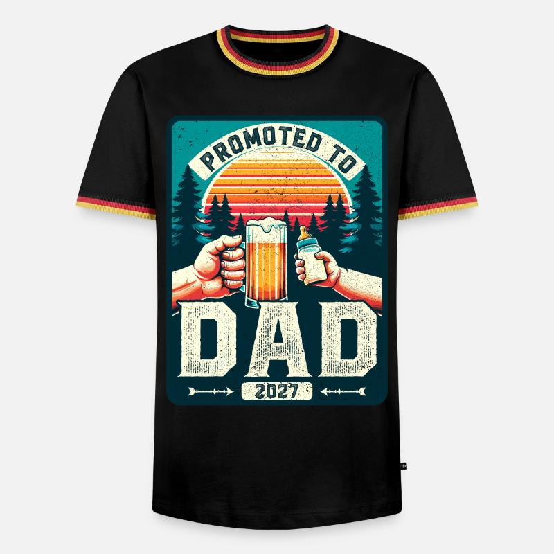 Father-to-be loading Future father 2027 - Men's Ringer Shirt - black/tricolour