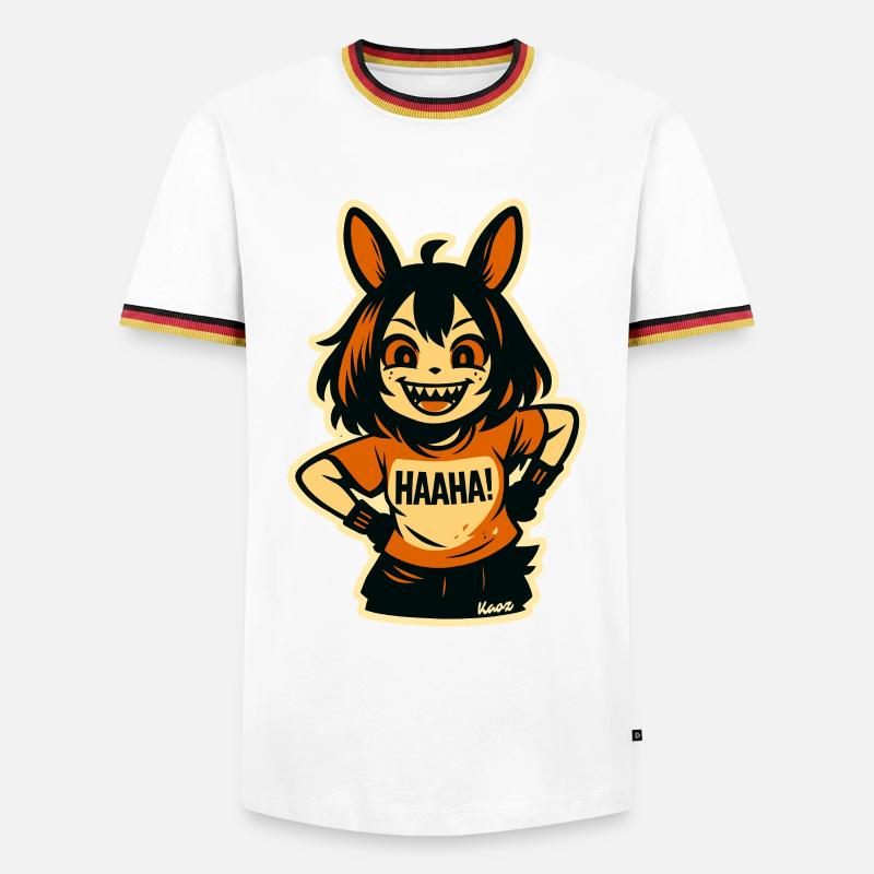 Mitternachts-Schalk-Wolfs-Sprite - Männer Kontrast-T-Shirt - Weiß/Dreifarbig