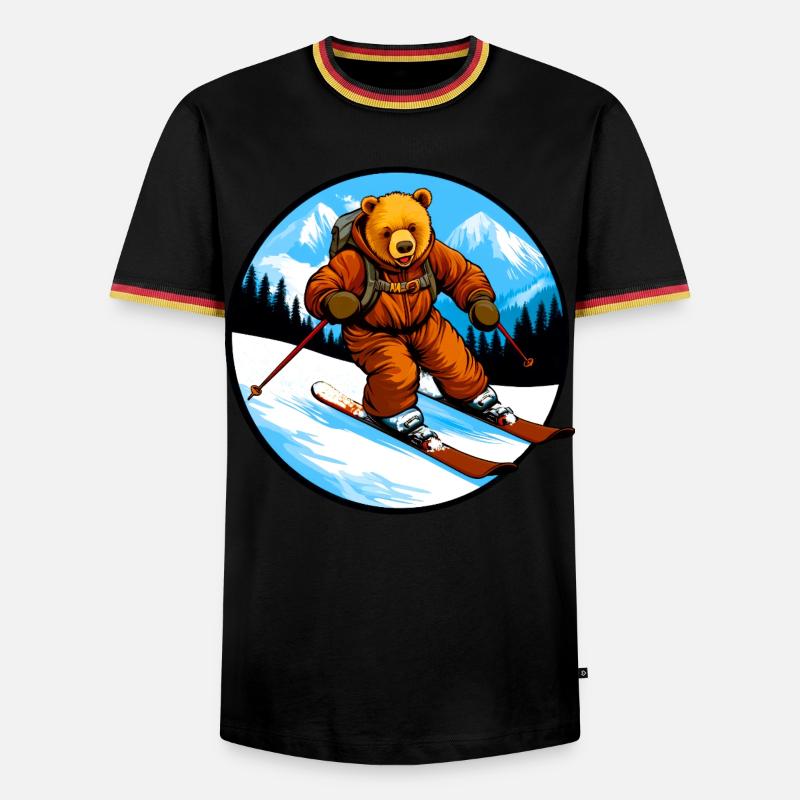 Ski Bear - Men's Ringer Shirt - white/tricolour
