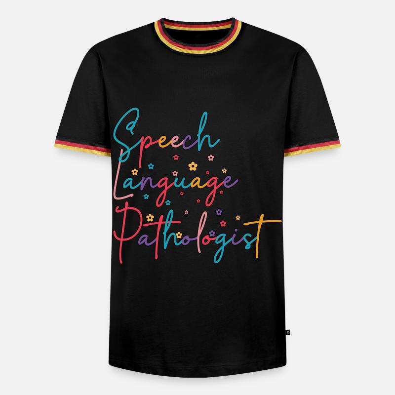SLP Speech Language Pathologist - Men's Ringer Shirt - black/tricolour